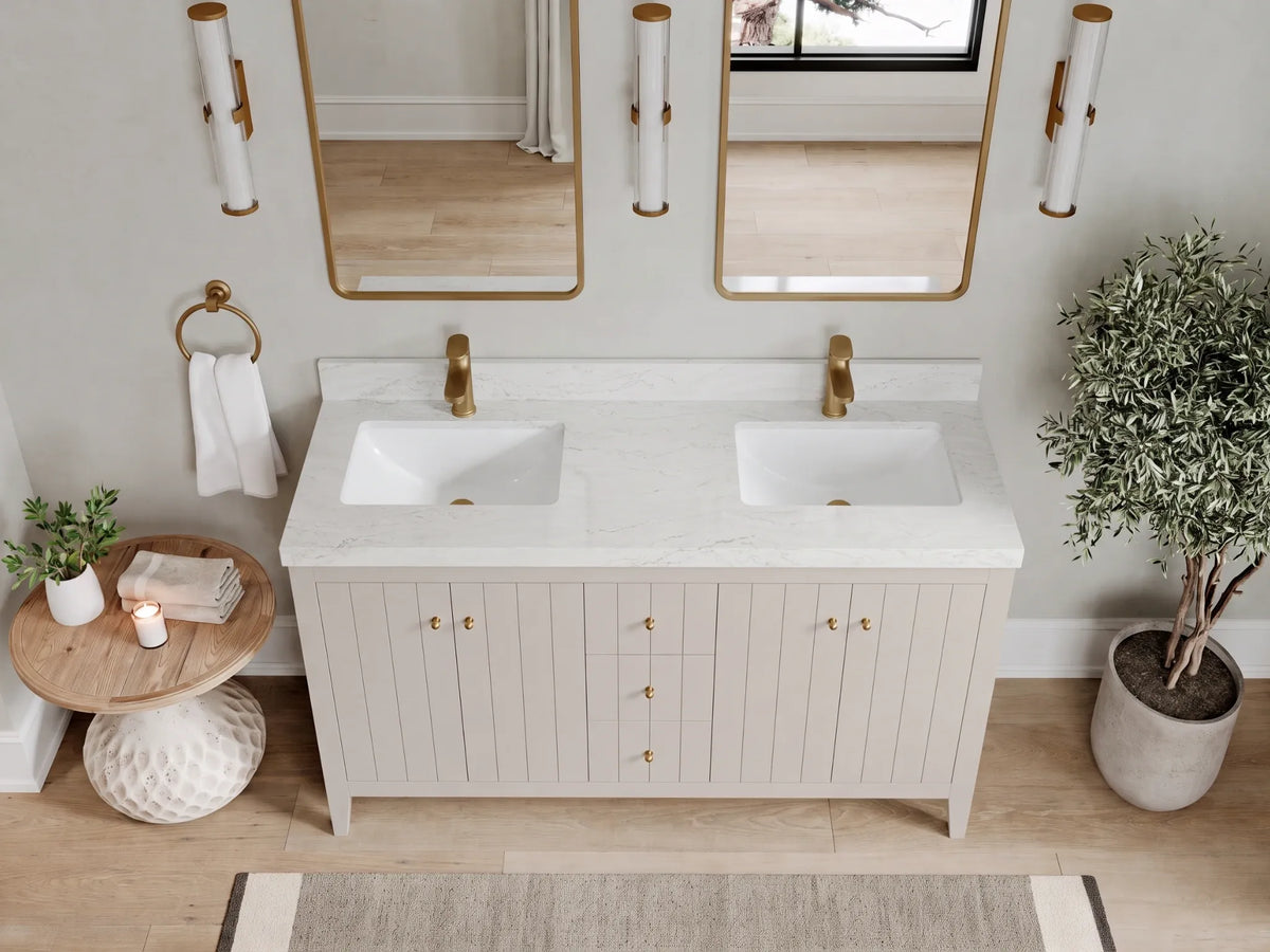 Atlanta 60 in. W x 22 in. D Double Sink Bathroom Vanity