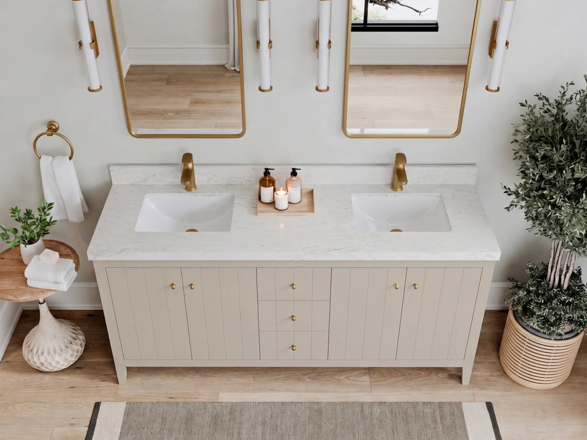 Atlanta 72 in. W x 22 in. D Double Sink Bathroom Vanity