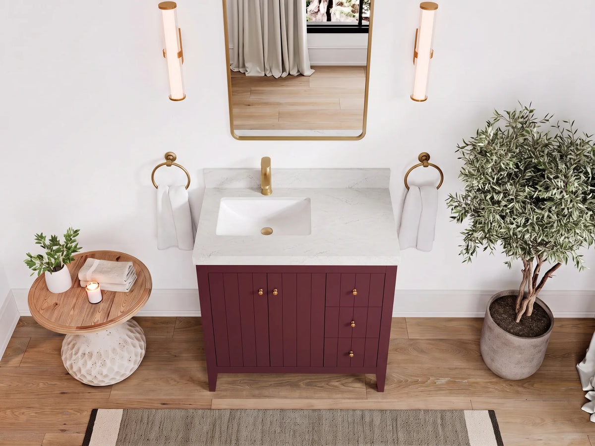 Atlanta 36 in. W x 22 in. D Left Offset Sink Bathroom Vanity
