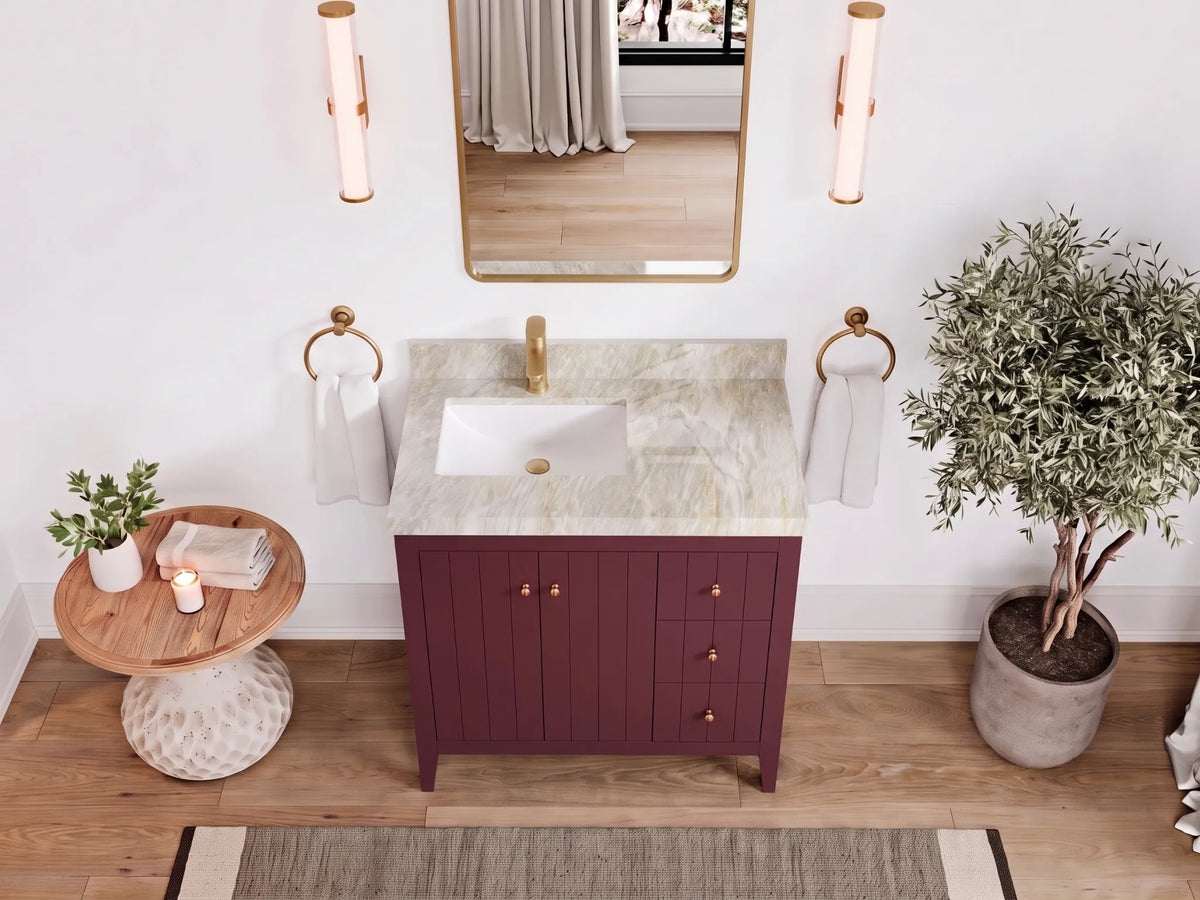Atlanta 36 in. W x 22 in. D Left Offset Sink Bathroom Vanity