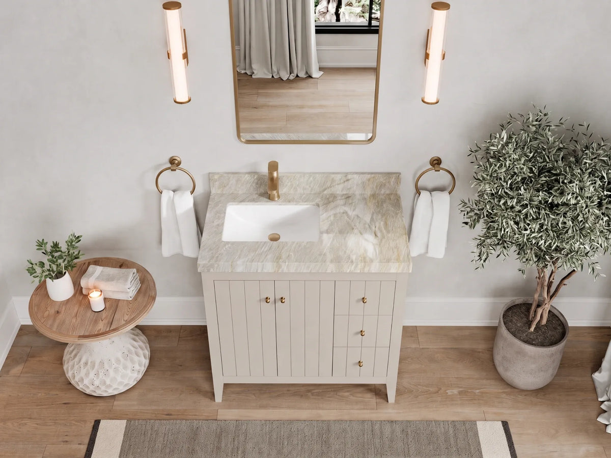 Atlanta 36 in. W x 22 in. D Left Offset Sink Bathroom Vanity