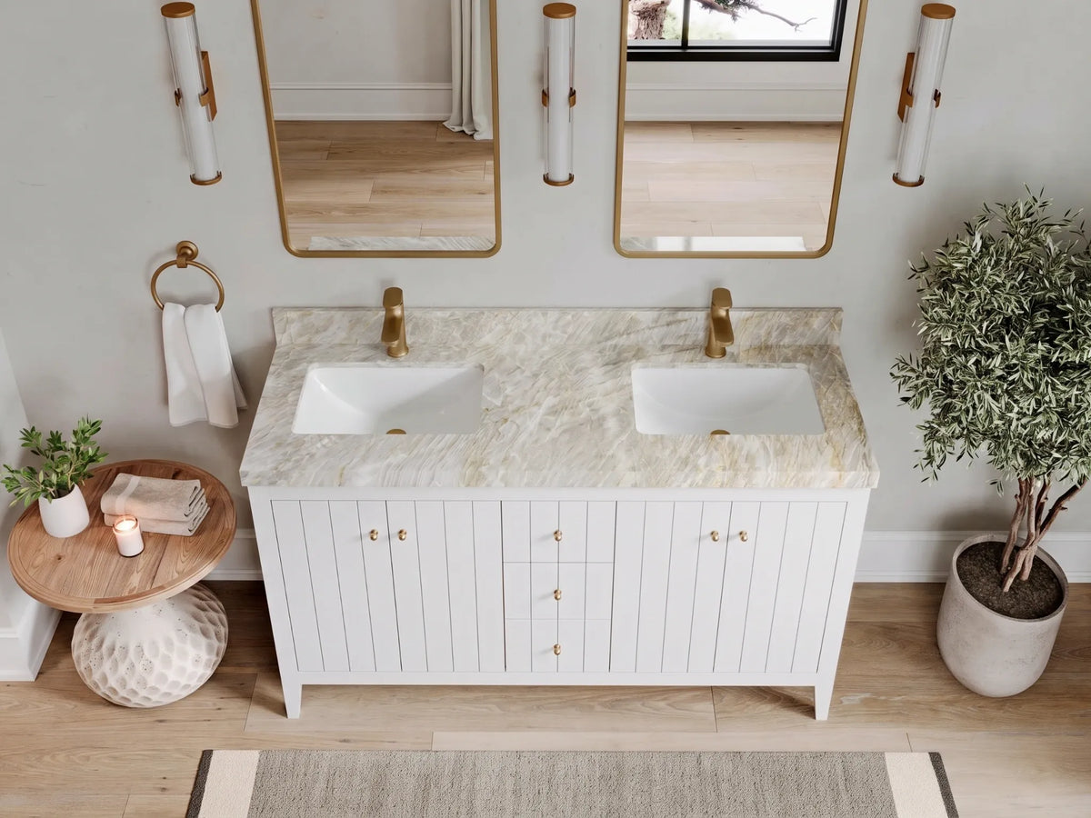 Atlanta 60 in. W x 22 in. D Double Sink Bathroom Vanity
