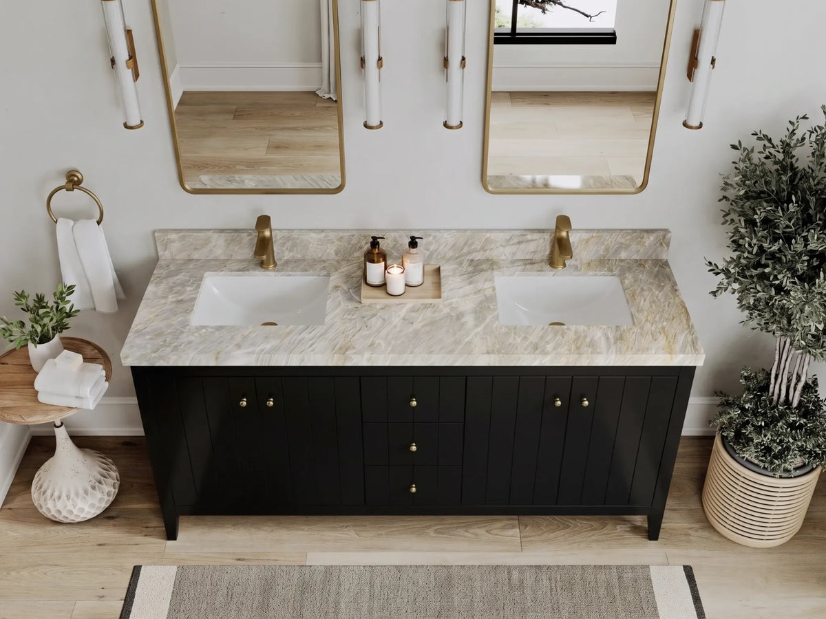 Atlanta 72 in. W x 22 in. D Double Sink Bathroom Vanity