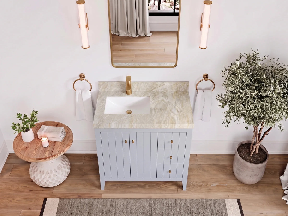 Atlanta 36 in. W x 22 in. D Left Offset Sink Bathroom Vanity