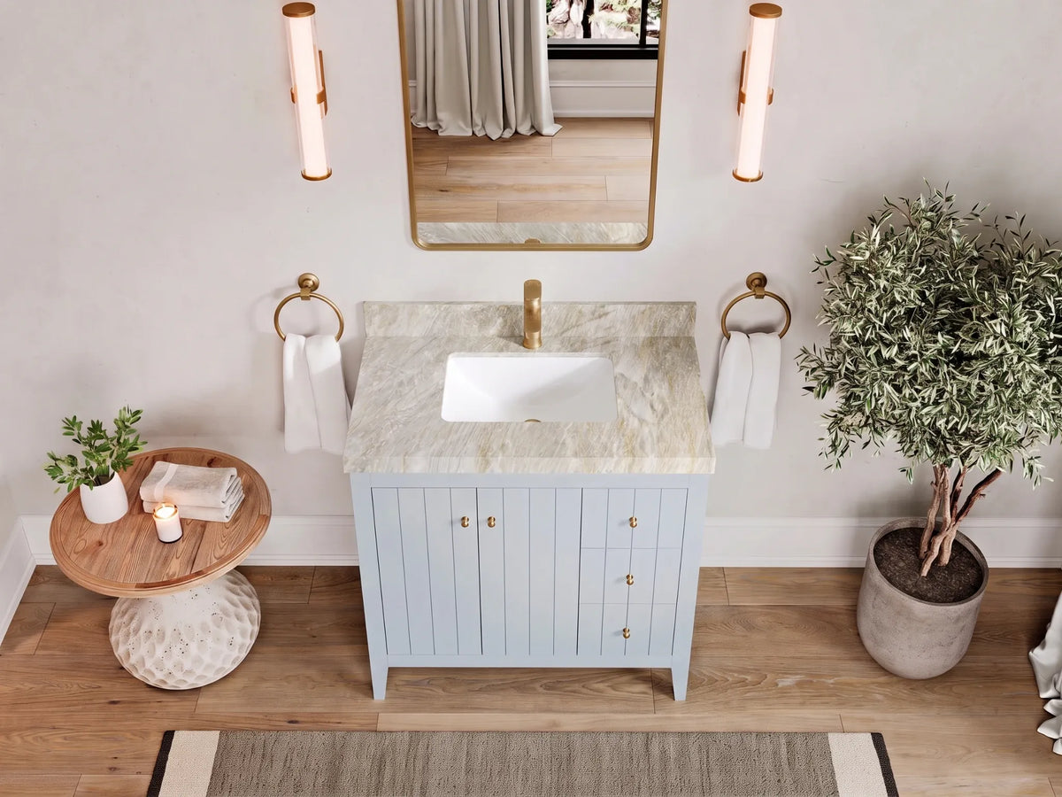 Atlanta 36 in. W x 22 in. D Center Sink Modern Bathroom Vanity