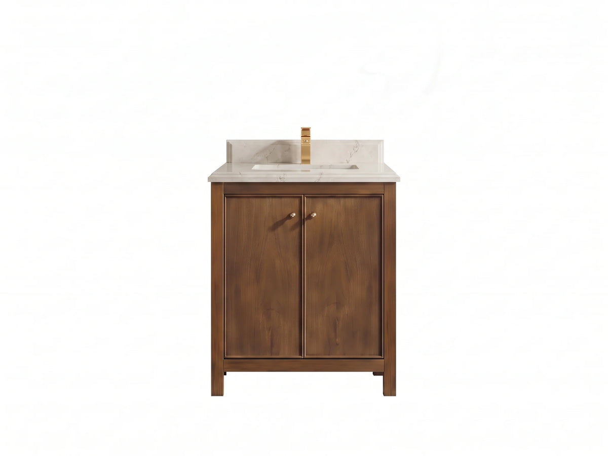 Chicago Teak 30 in. W x 22 in. D Single Sink Bathroom Vanity