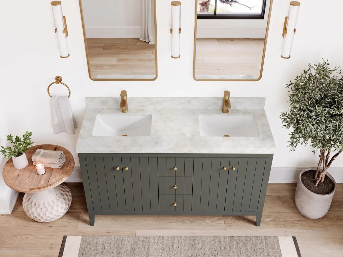 Atlanta 60 in. W x 22 in. D Double Sink Bathroom Vanity