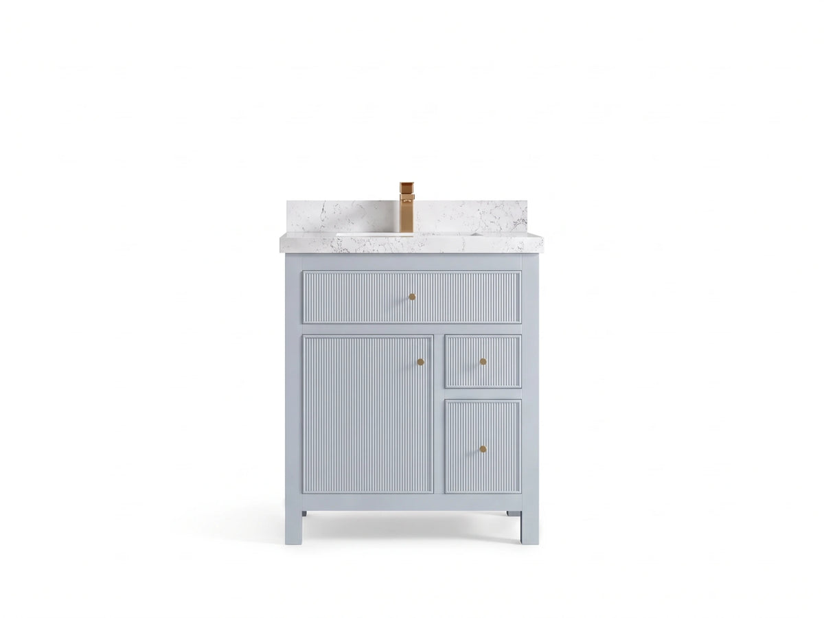Sonoma 30 in W x 22 in D Reeded Free Standing Single Sink Bathroom Vanity