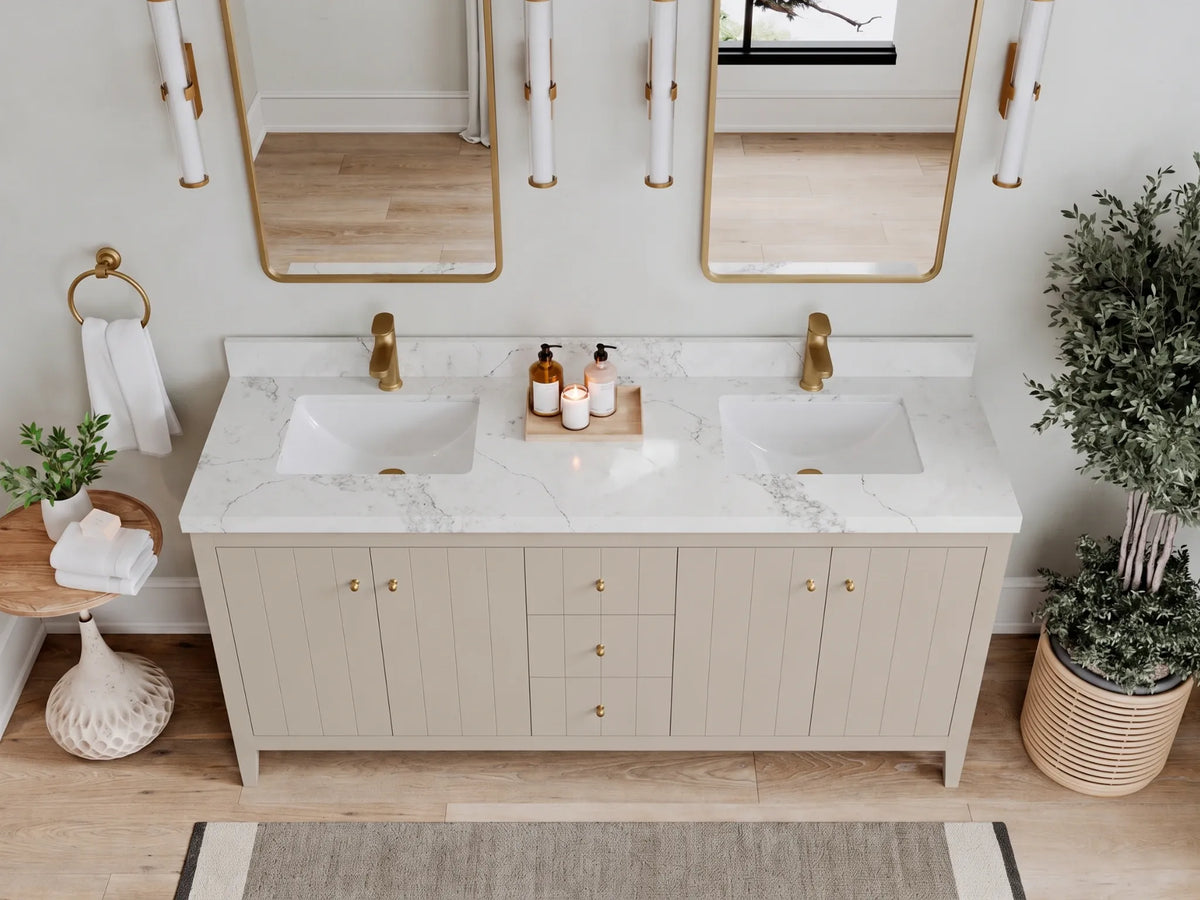Atlanta 72 in. W x 22 in. D Double Sink Bathroom Vanity