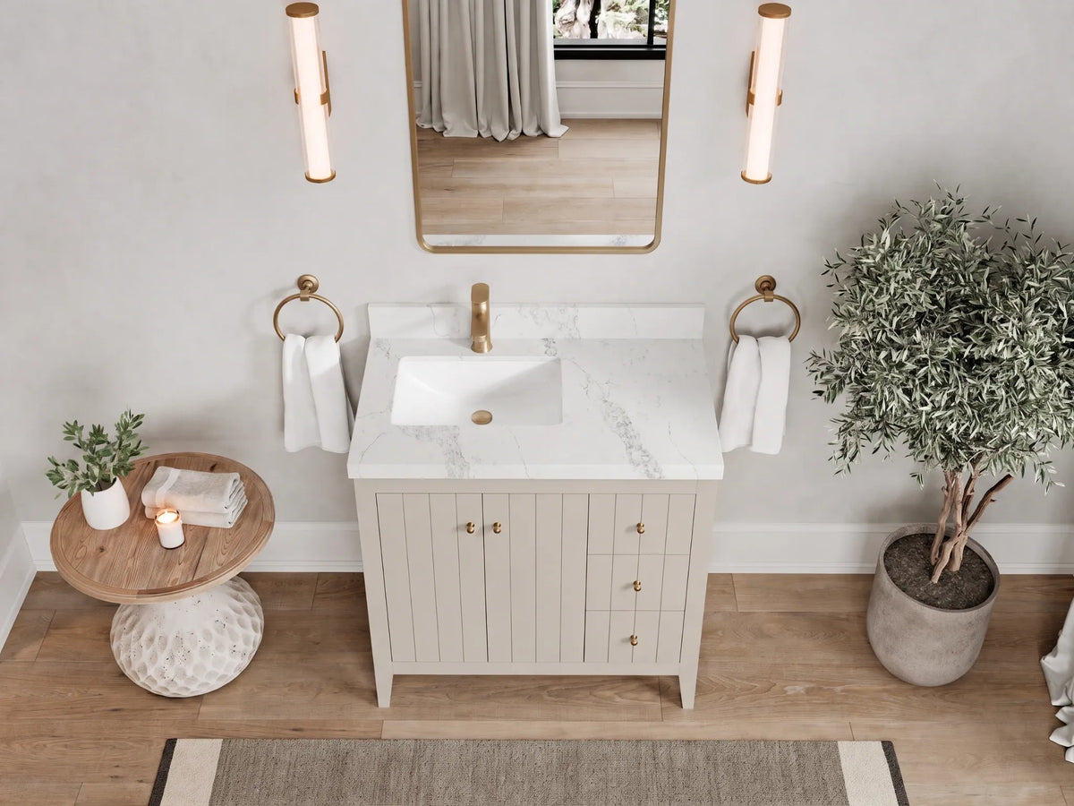 Atlanta 36 in. W x 22 in. D Left Offset Sink Bathroom Vanity