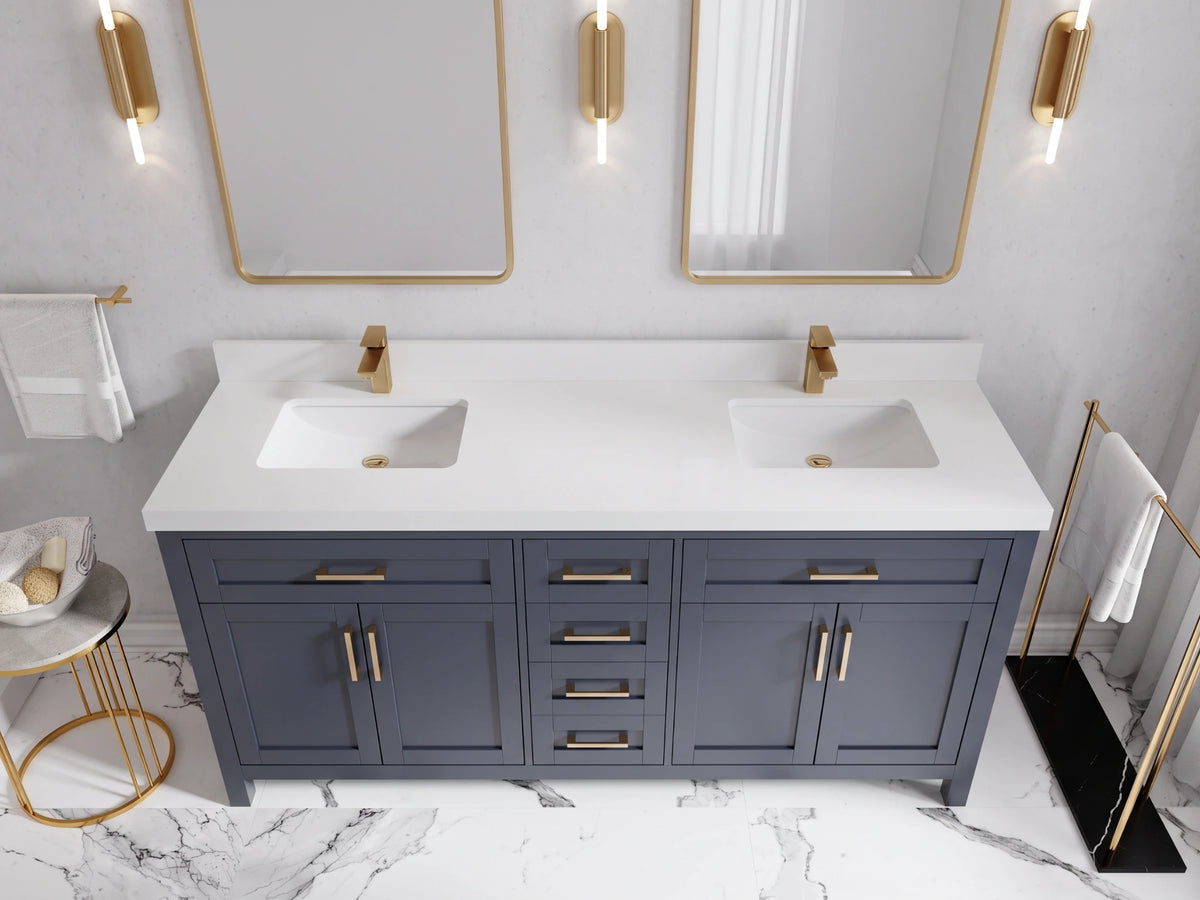 Cambridge 72 in. W x 22 in. D Double Sink Bathroom Vanity