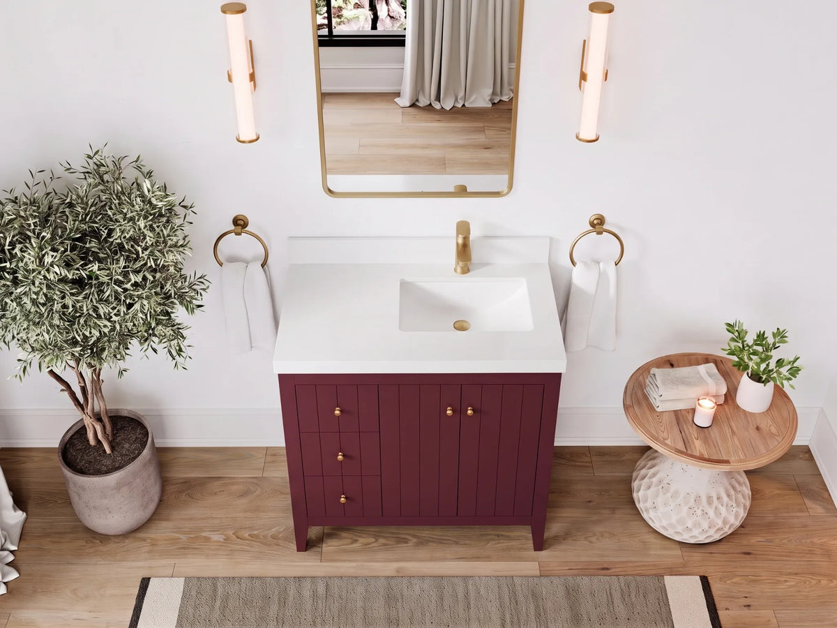 Atlanta 36 in. W x 22 in. D Right Offset Sink Bathroom Vanity