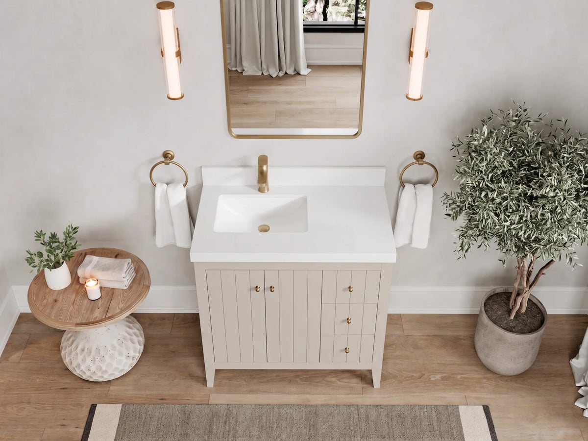 Atlanta 36 in. W x 22 in. D Left Offset Sink Bathroom Vanity