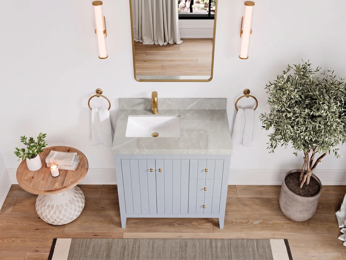 Atlanta 36 in. W x 22 in. D Left Offset Sink Bathroom Vanity