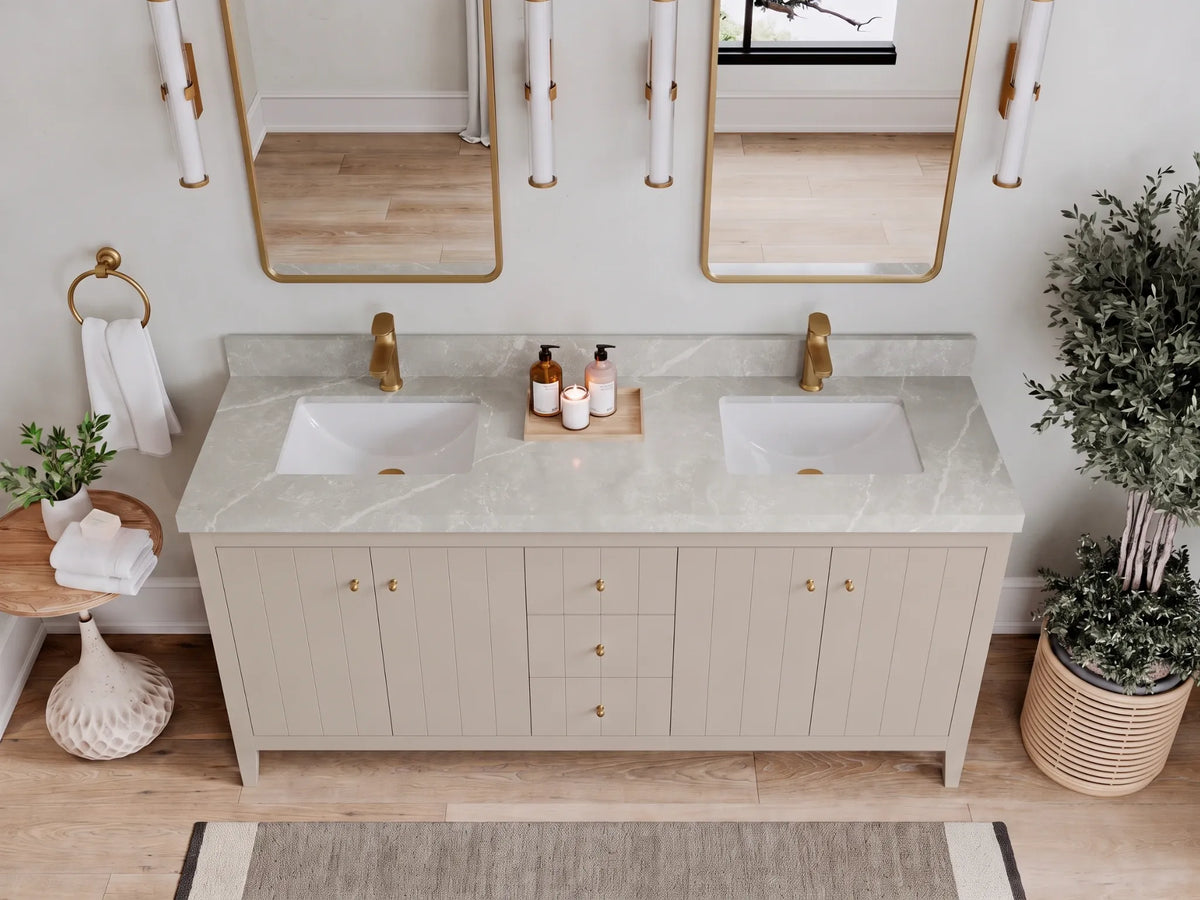 Atlanta 72 in. W x 22 in. D Double Sink Bathroom Vanity