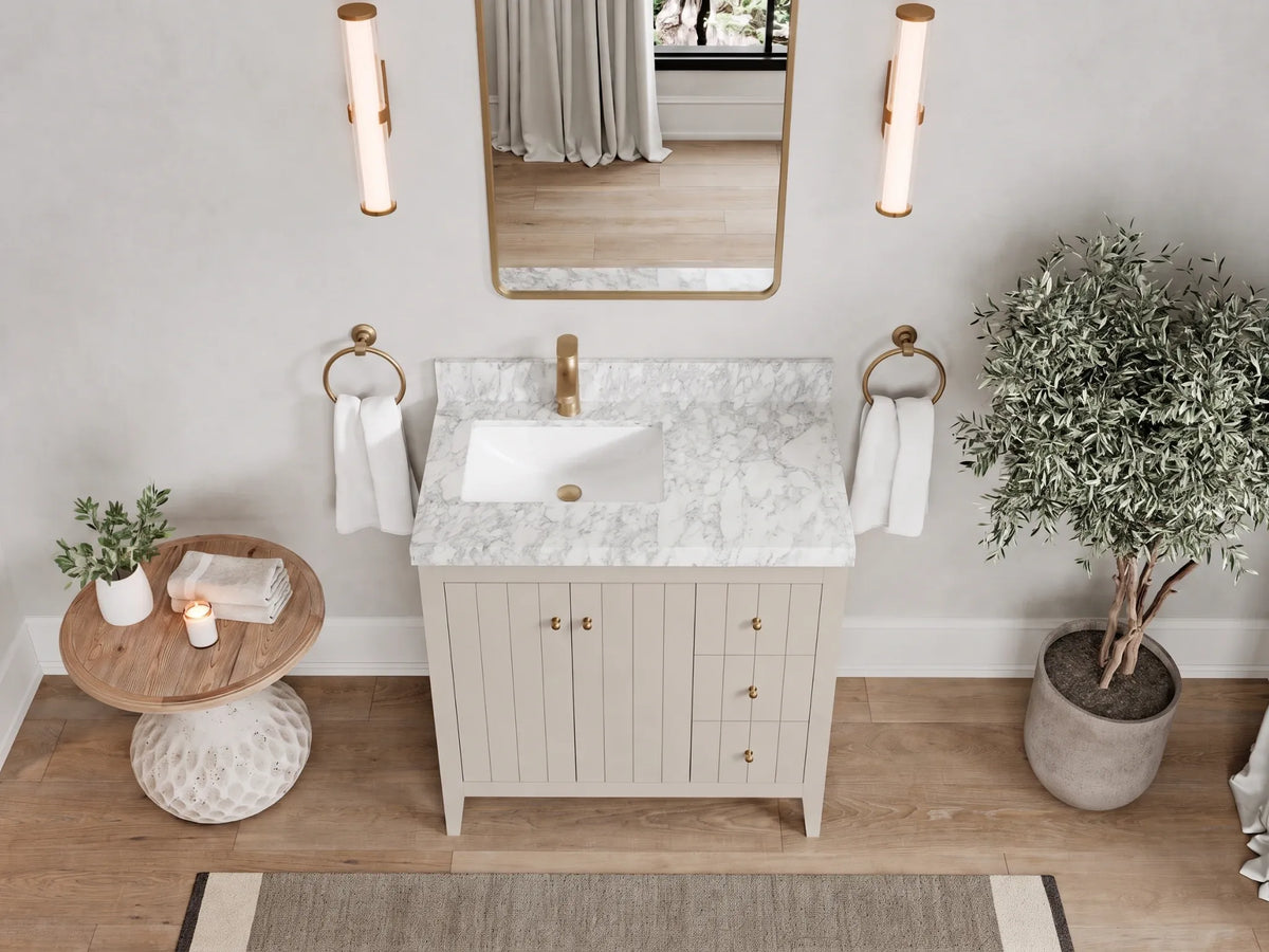 Atlanta 36 in. W x 22 in. D Left Offset Sink Bathroom Vanity