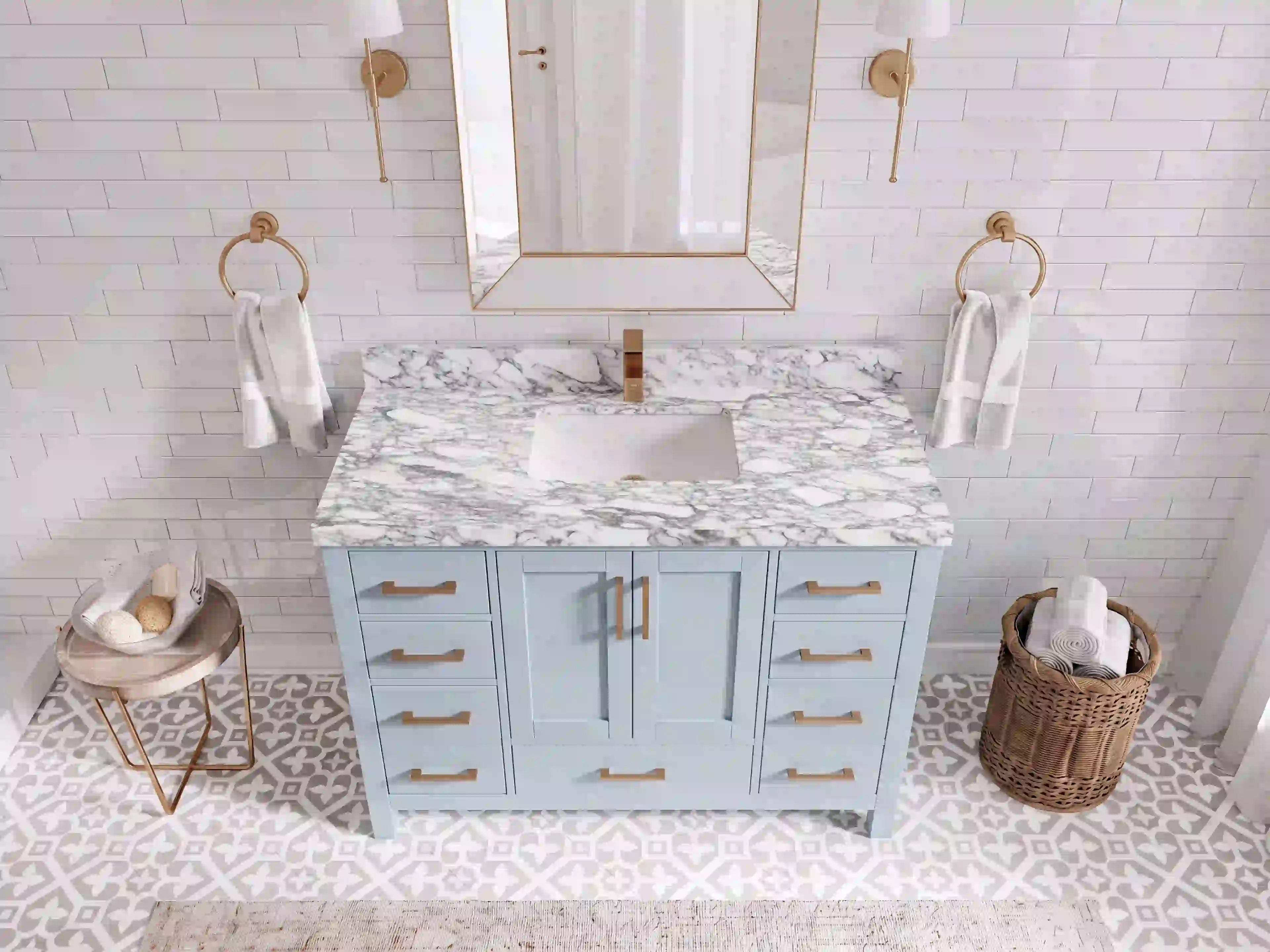 Malibu 48 in. W x 22 in. D Single Sink Bathroom Vanity