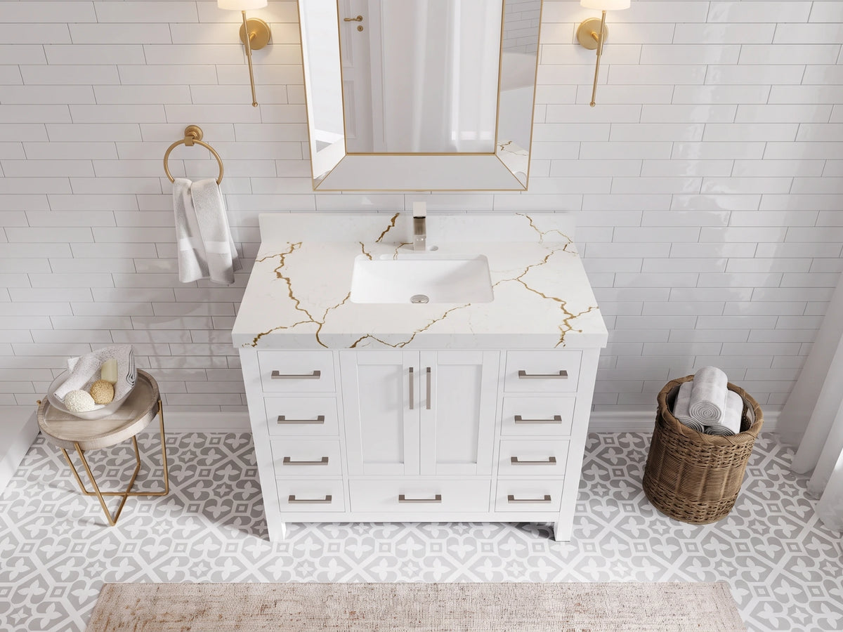 Malibu 42 in. W x 22 in. D Single Sink Bathroom Vanity