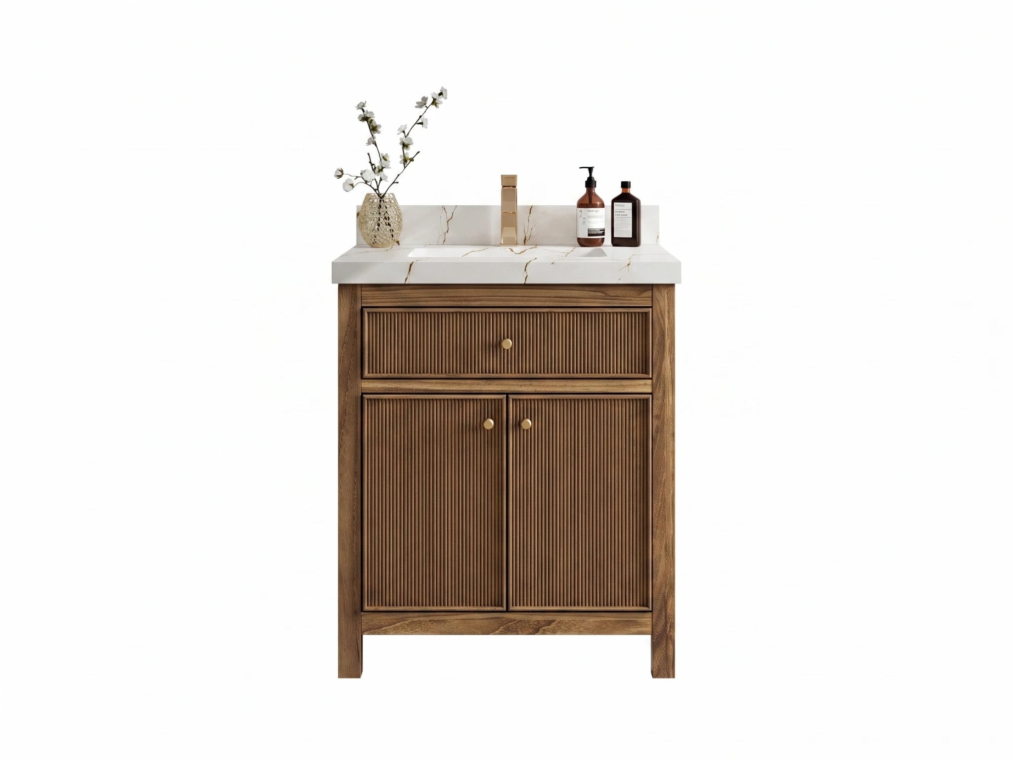 Sonoma Teak Wood 30 in. W x 22 in. D Single Sink Bathroom Vanity
