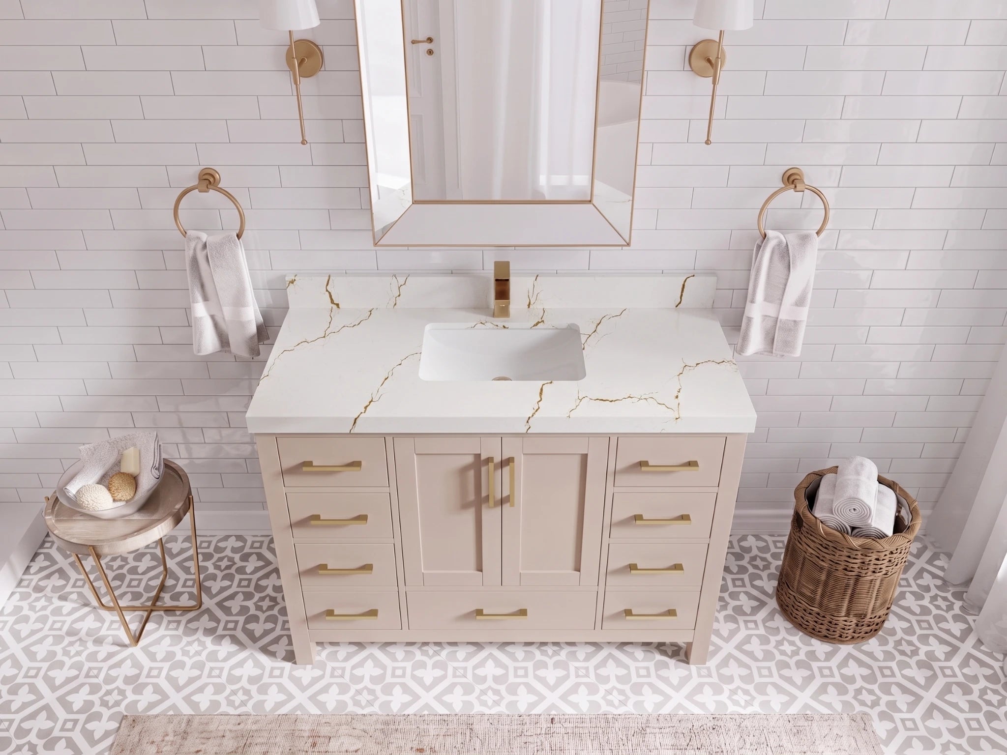 Malibu 48 in. W x 22 in. D Single Sink Bathroom Vanity