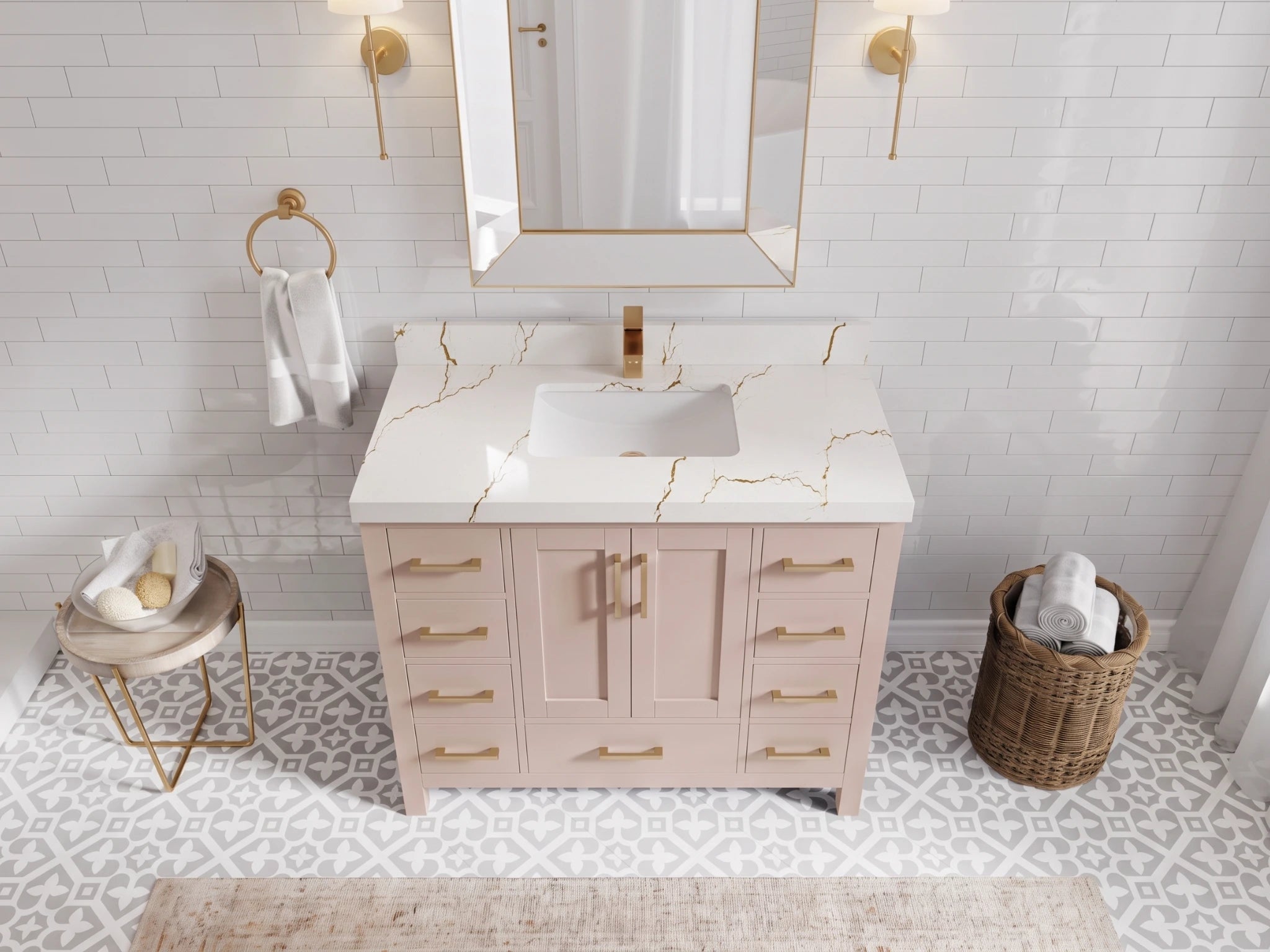 Malibu 42 in. W x 22 in. D Single Sink Bathroom Vanity