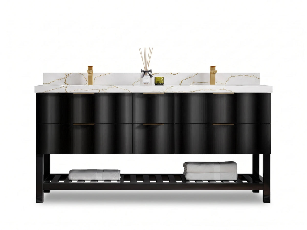 Catalina 72 in. W x 22 in. D Double Sink Bathroom Vanity