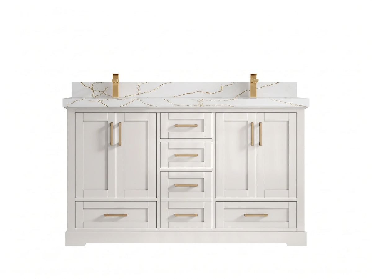 Boston 60 in. W x 22 in. D Double Sink Bathroom Vanity