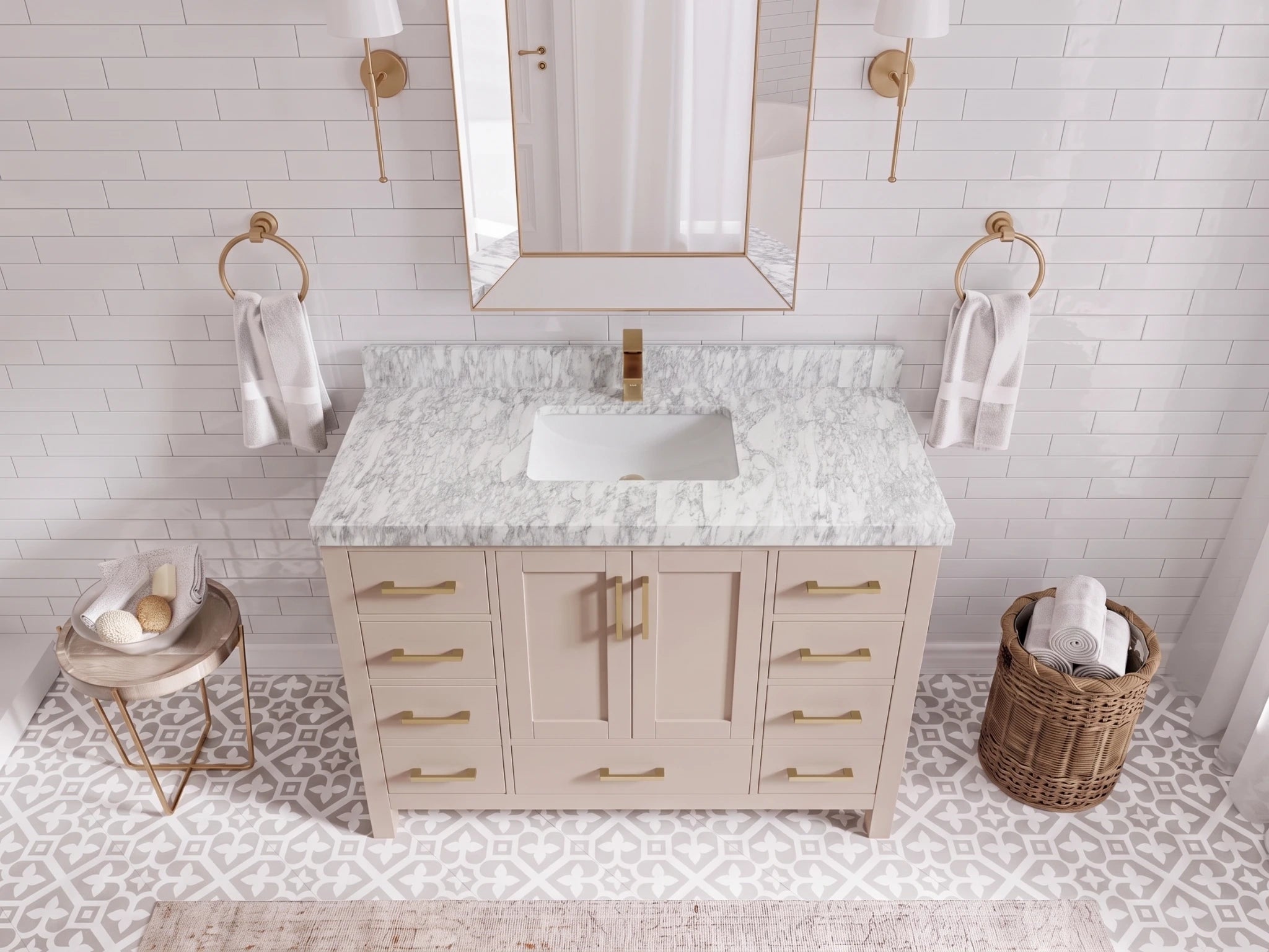 Malibu 48 in. W x 22 in. D Single Sink Bathroom Vanity