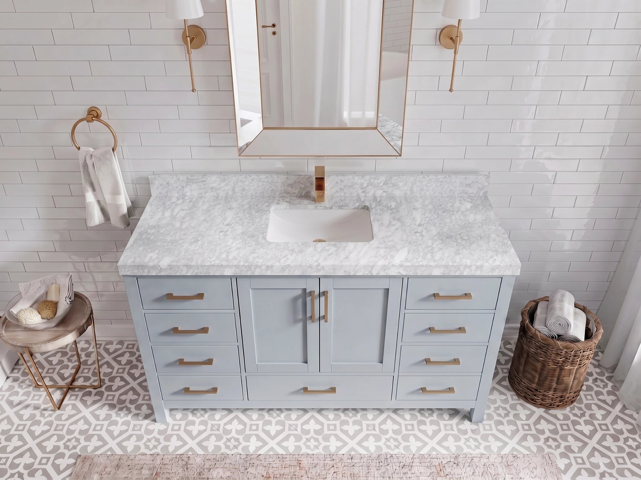 Malibu 60 in. W x 22 in. D Single Sink Bathroom Vanity