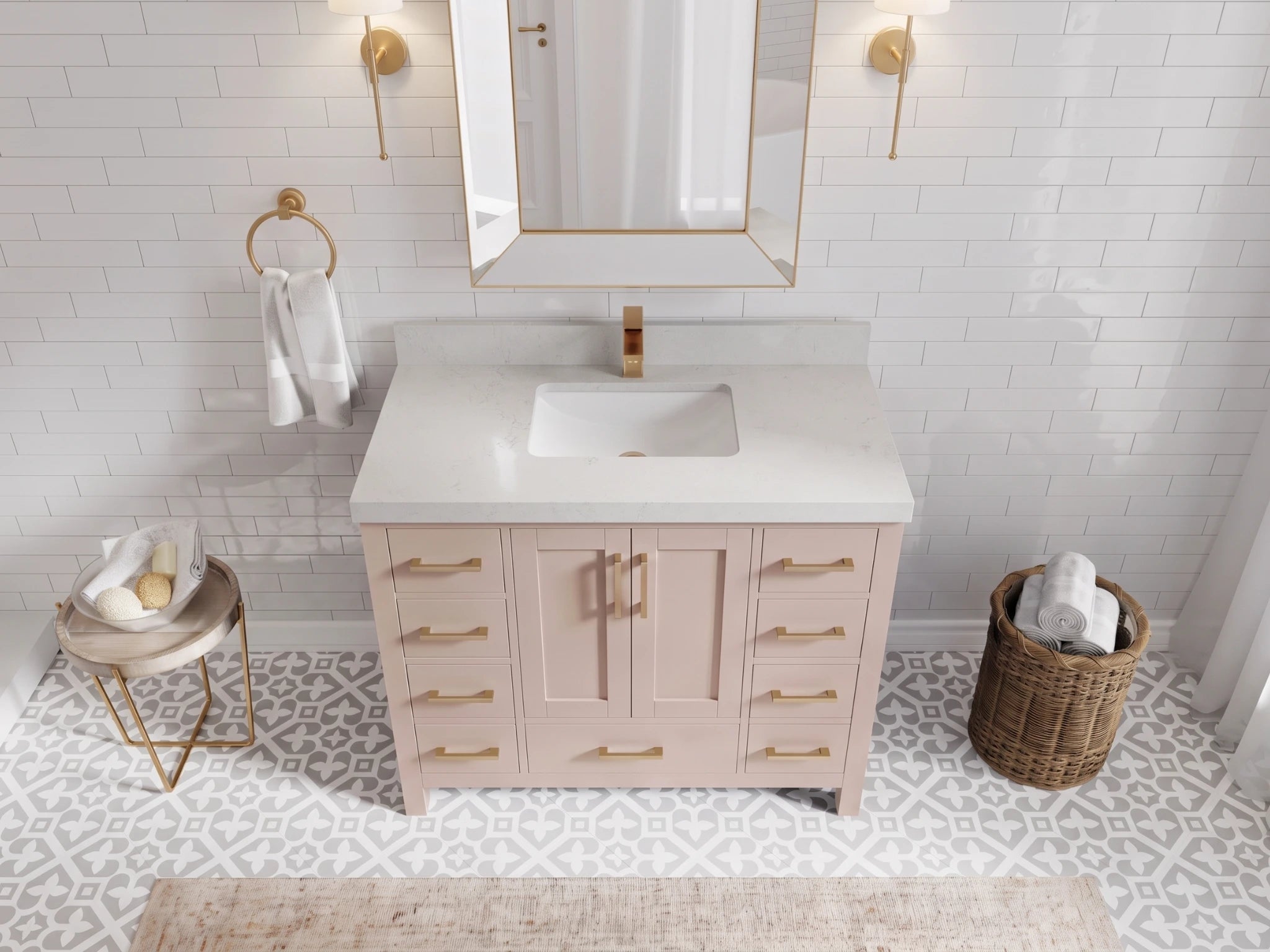 Malibu 42 in. W x 22 in. D Single Sink Bathroom Vanity