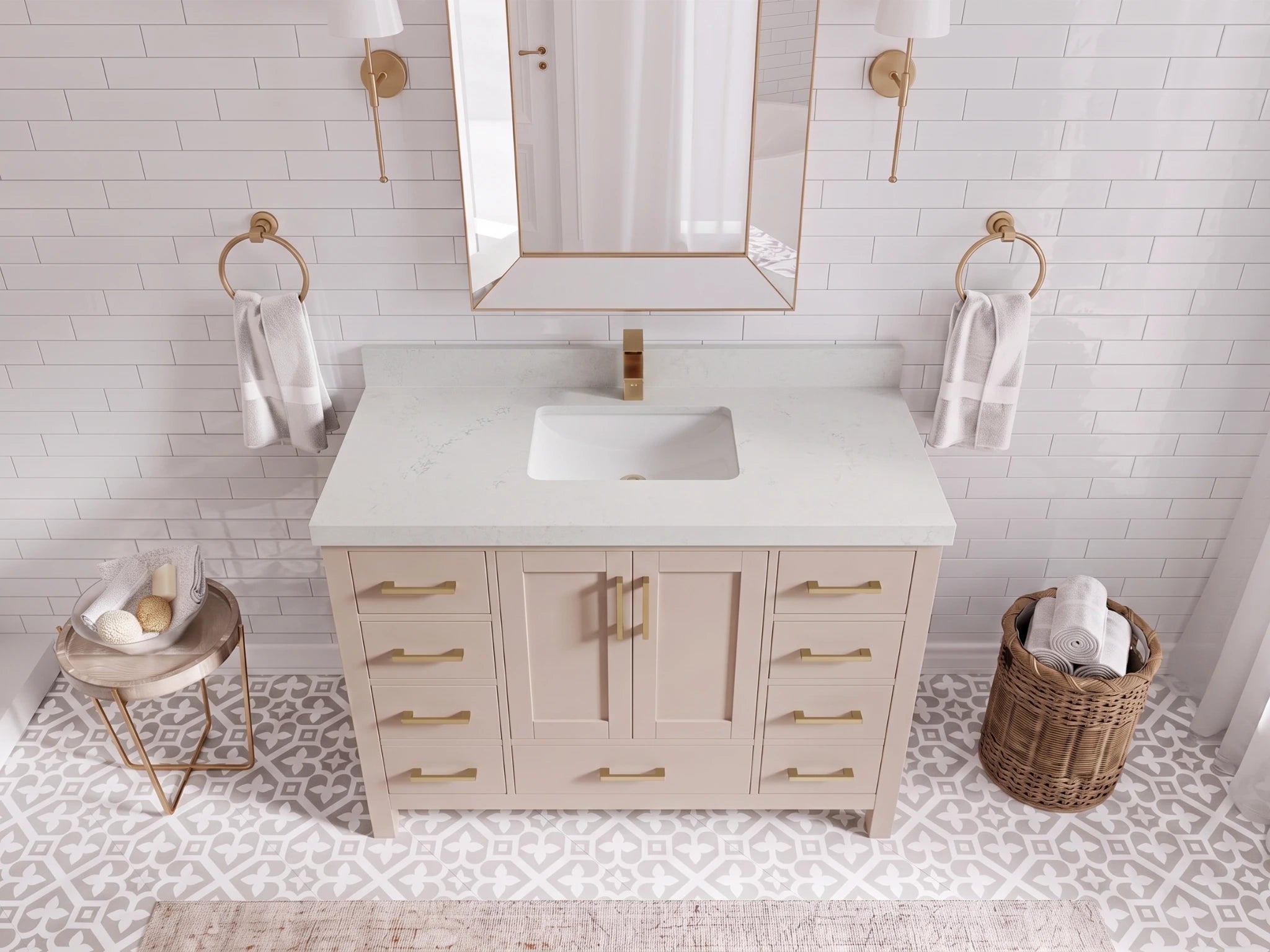 Malibu 48 in. W x 22 in. D Single Sink Bathroom Vanity