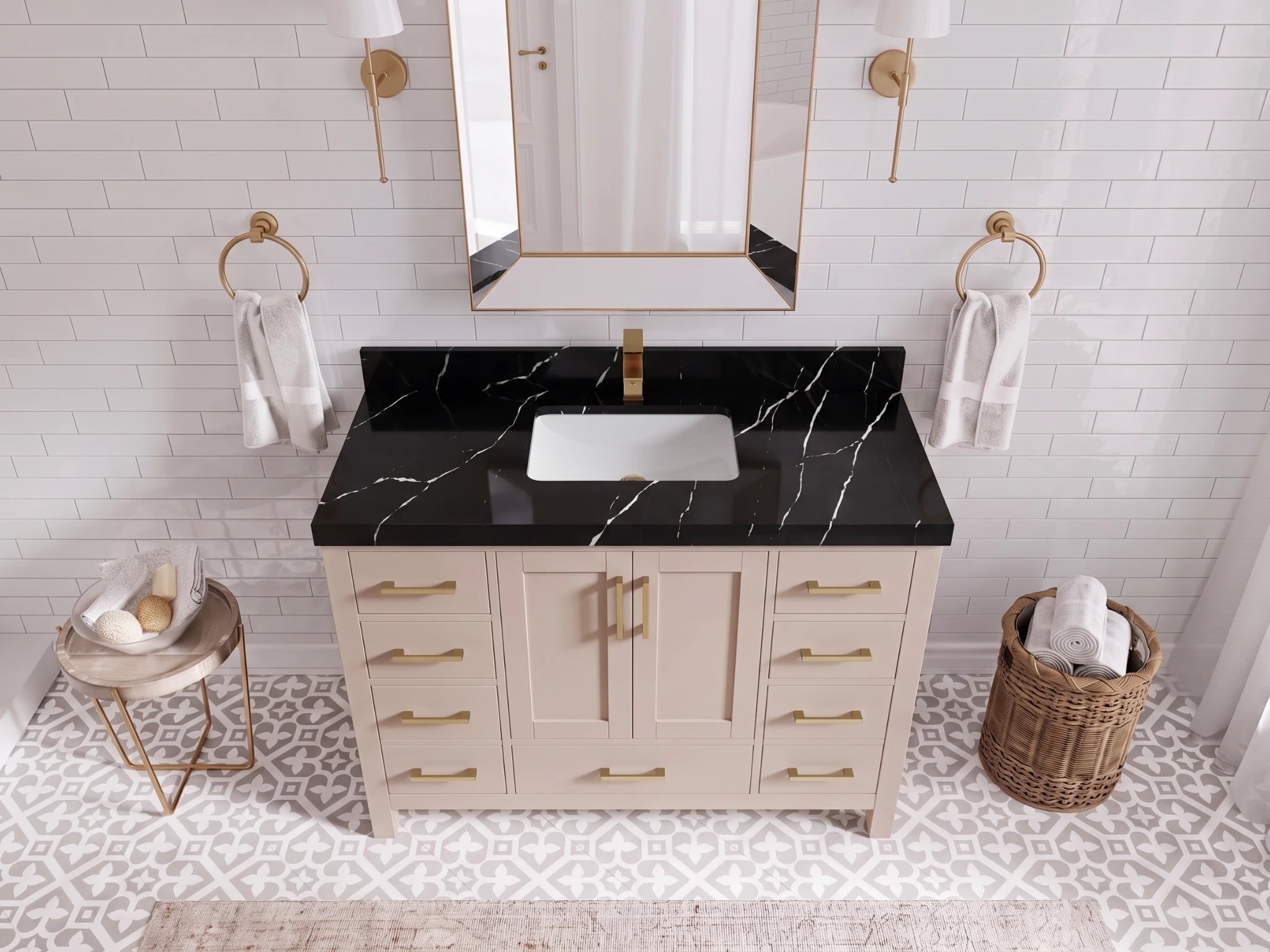 Malibu 48 in. W x 22 in. D Single Sink Bathroom Vanity