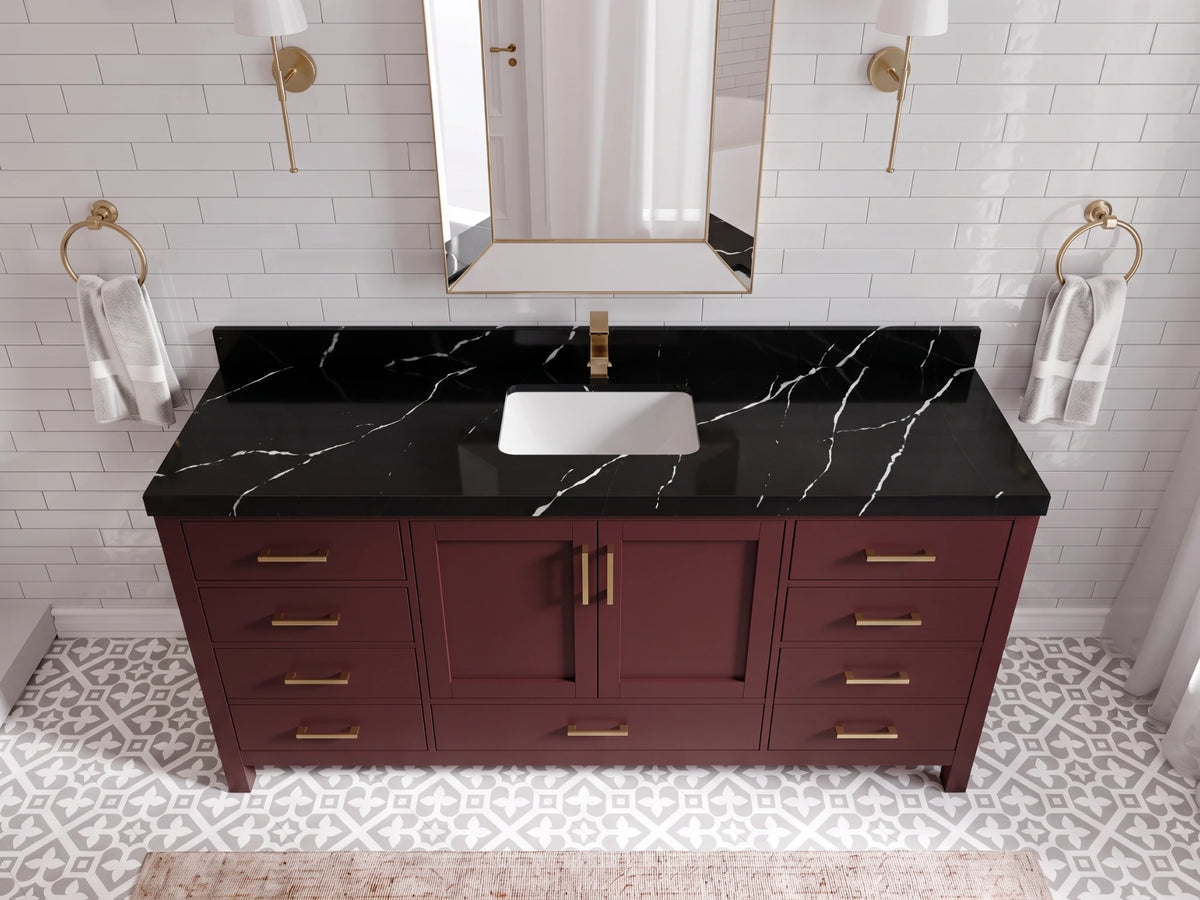Malibu 72 in. W x 22 in. D Single Sink Bathroom Vanity