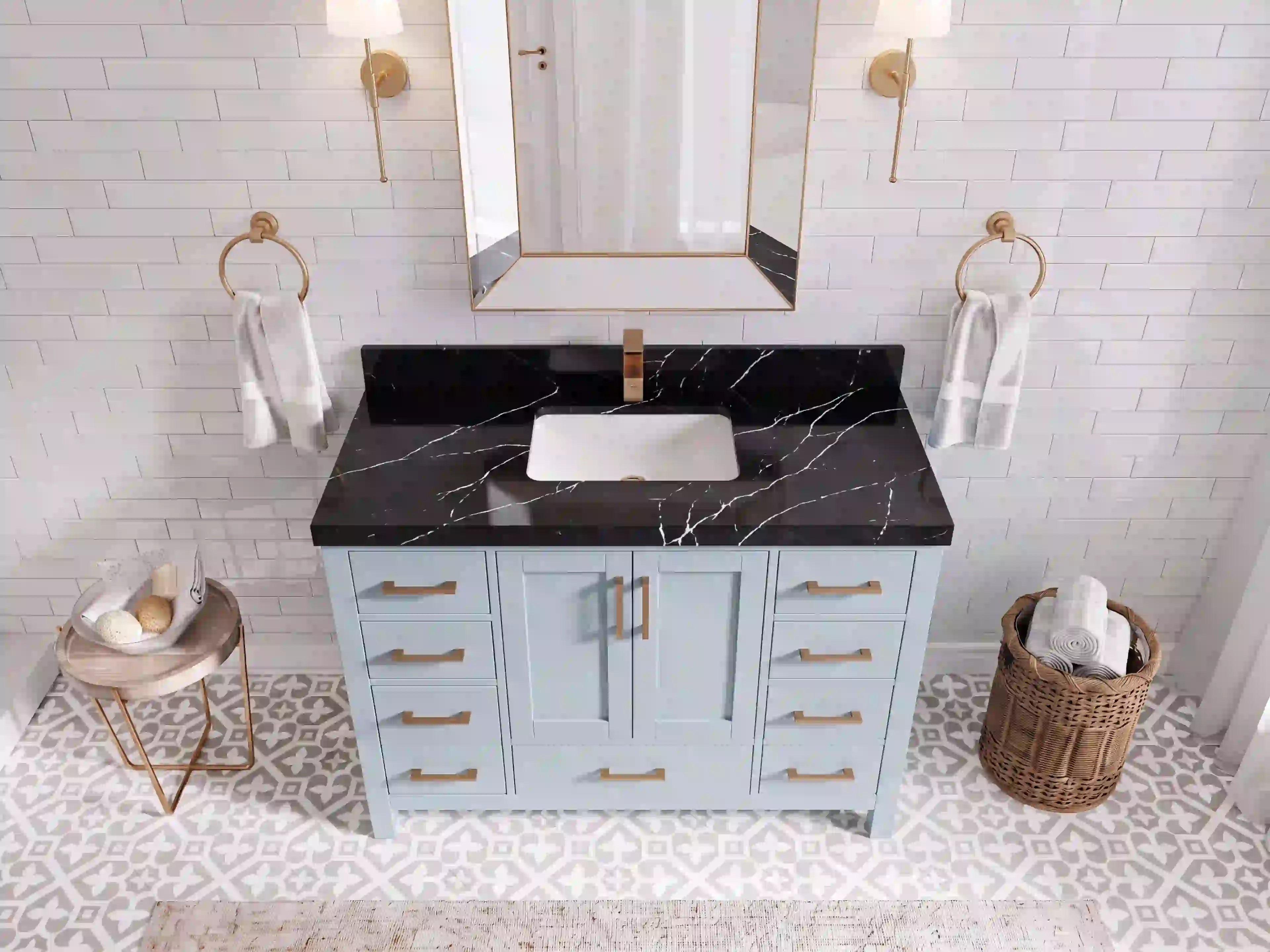 Malibu 48 in. W x 22 in. D Single Sink Bathroom Vanity
