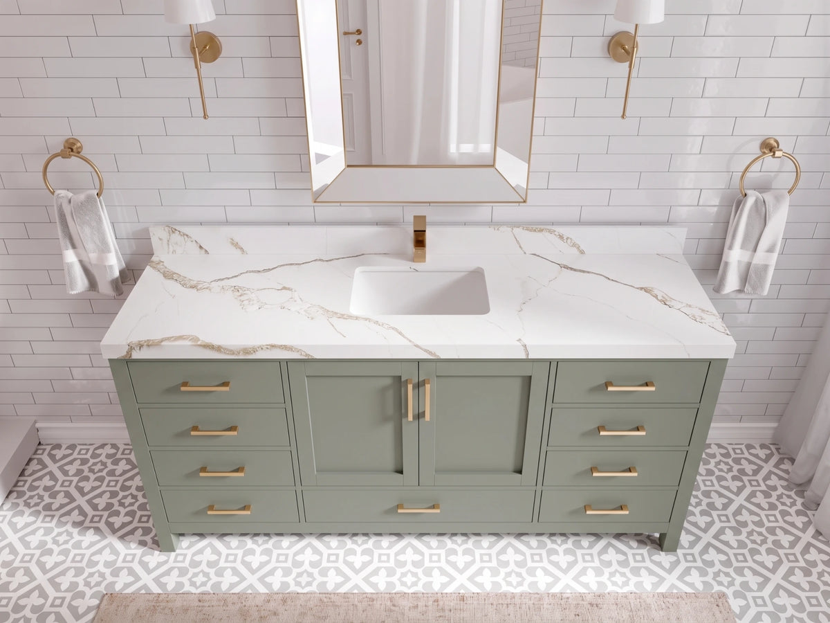 Malibu 72 in. W x 22 in. D Single Sink Bathroom Vanity