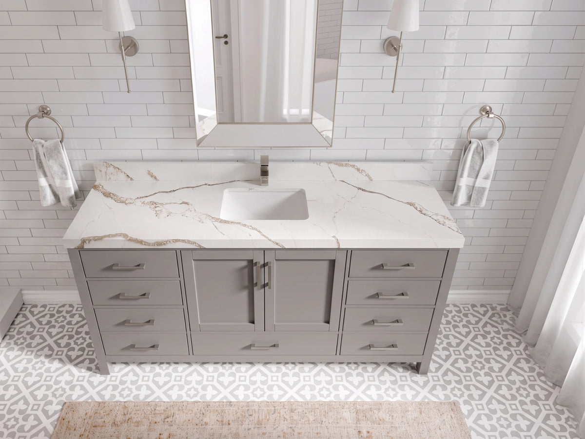 Malibu 72 in. W x 22 in. D Single Sink Bathroom Vanity