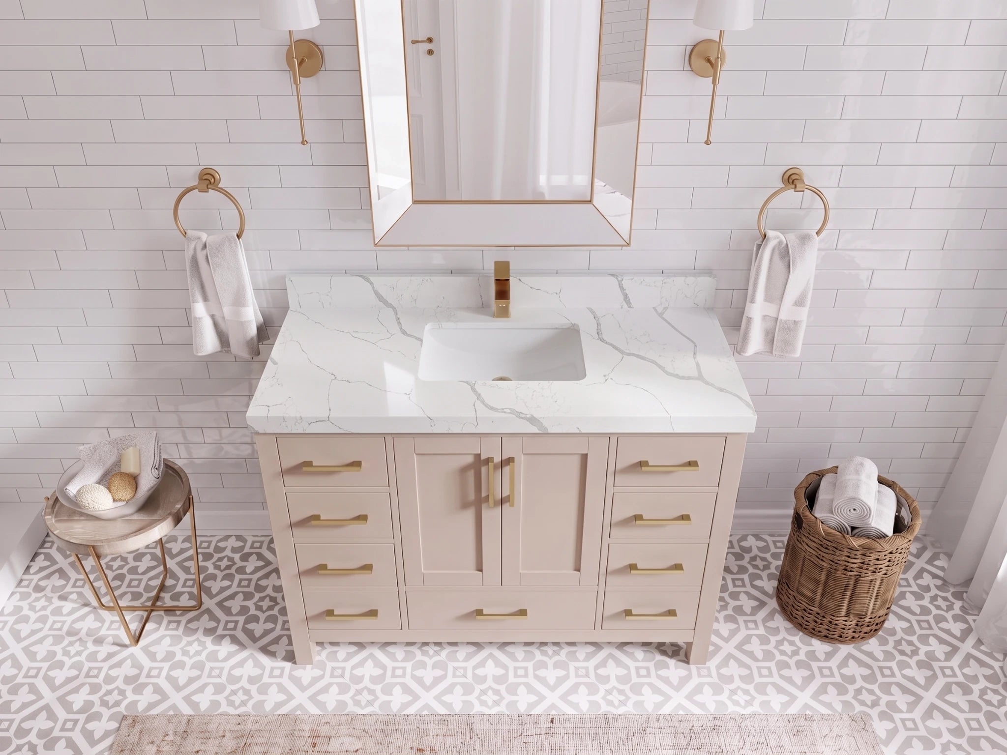 Malibu 48 in. W x 22 in. D Single Sink Bathroom Vanity