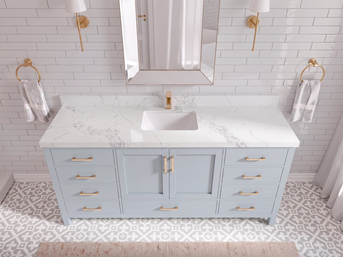 Malibu 72 in. W x 22 in. D Single Sink Bathroom Vanity