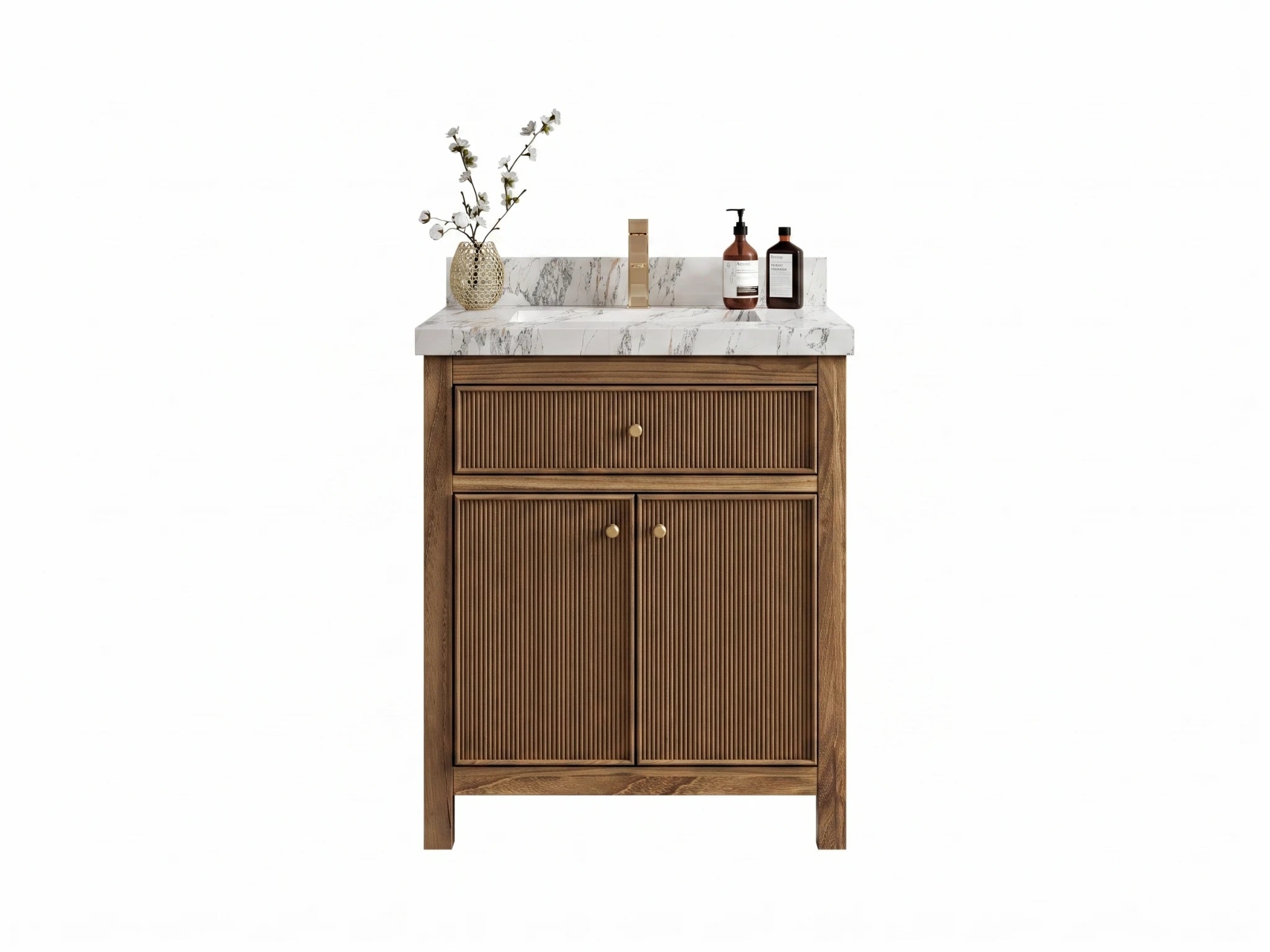 Sonoma Teak Wood 30 in. W x 22 in. D Single Sink Bathroom Vanity