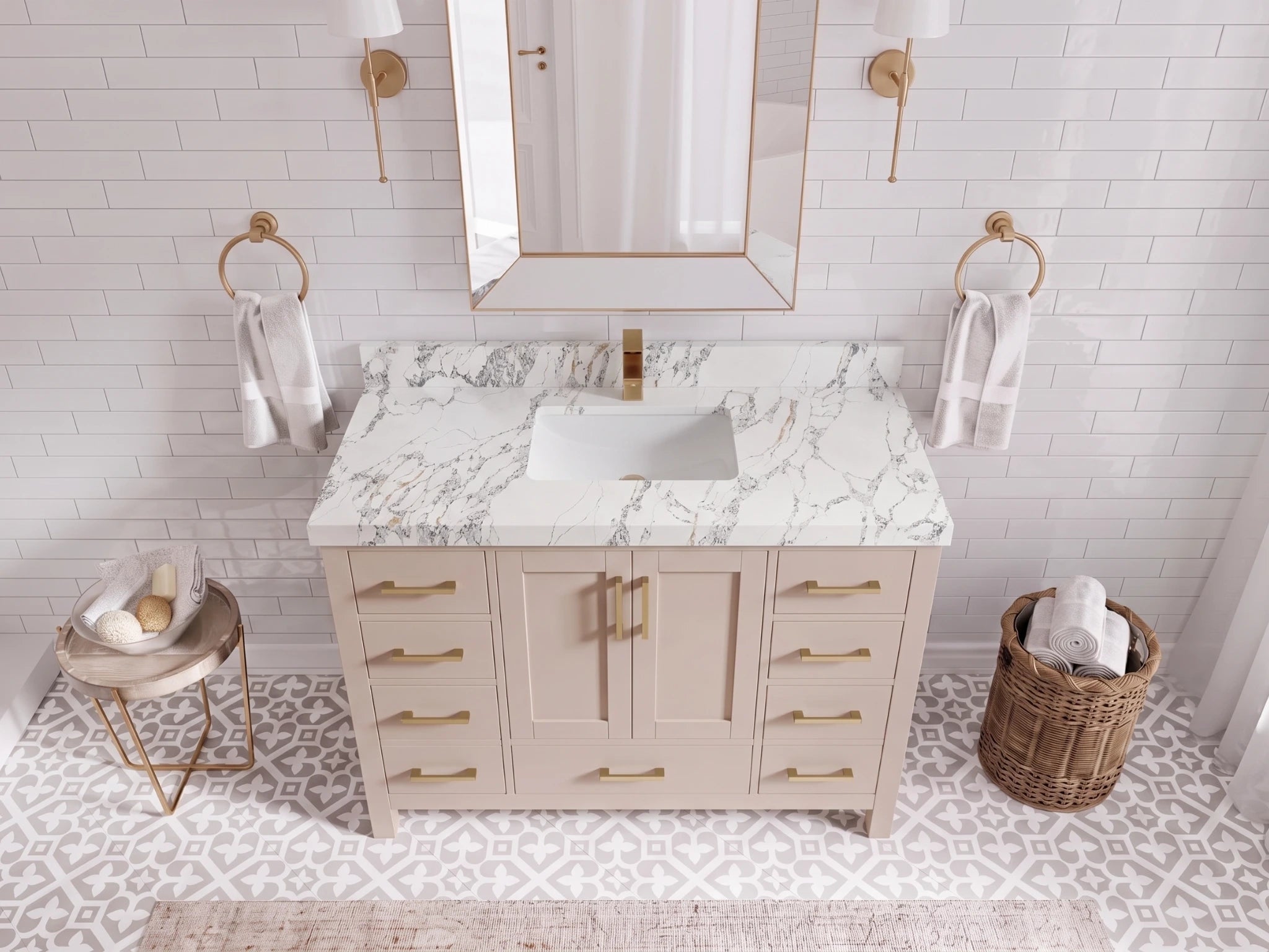 Malibu 48 in. W x 22 in. D Single Sink Bathroom Vanity
