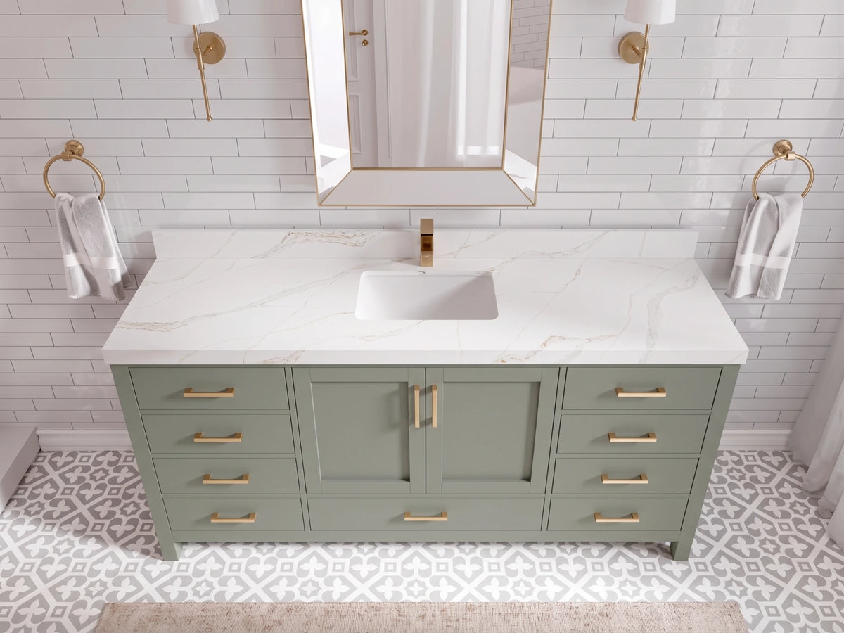 Malibu 72 in. W x 22 in. D Single Sink Bathroom Vanity