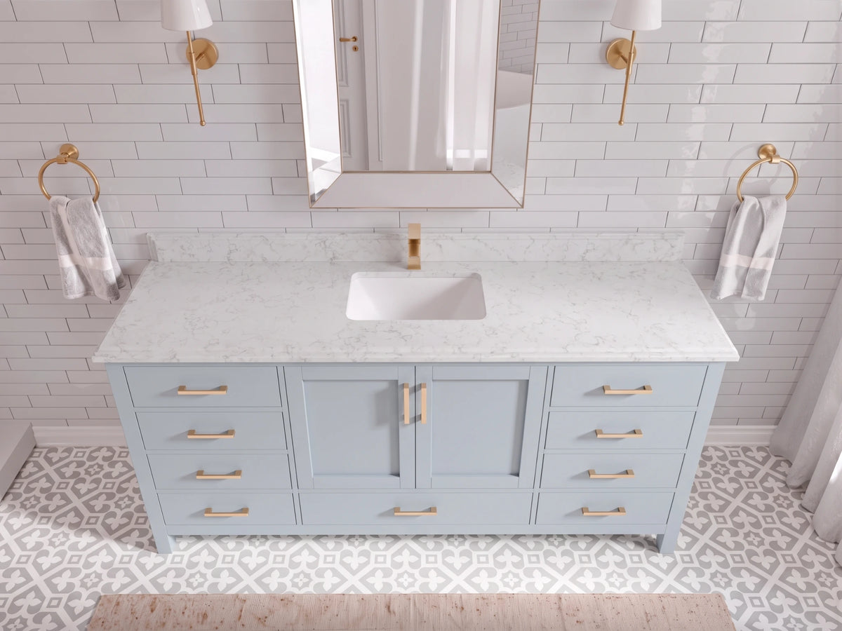 Malibu 72 in. W x 22 in. D Single Sink Bathroom Vanity