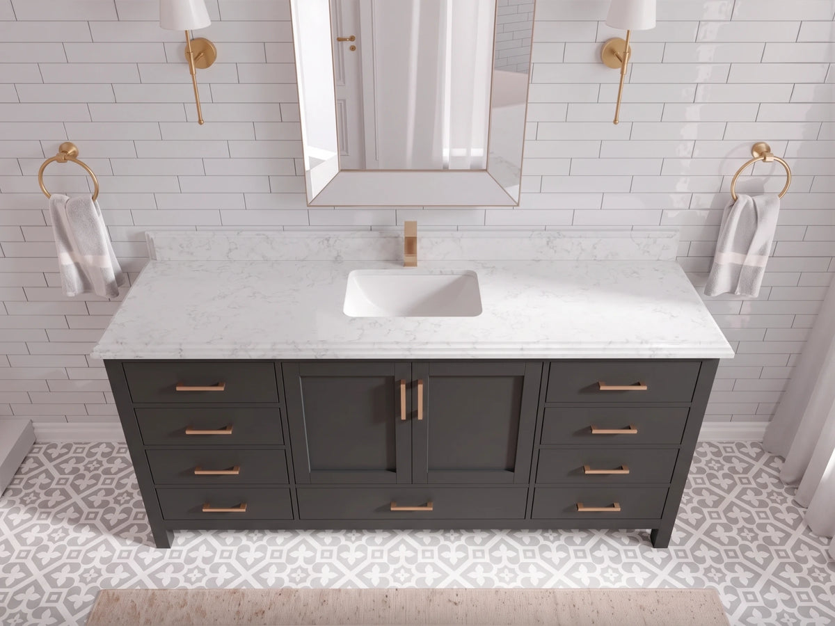 Malibu 72 in. W x 22 in. D Single Sink Bathroom Vanity