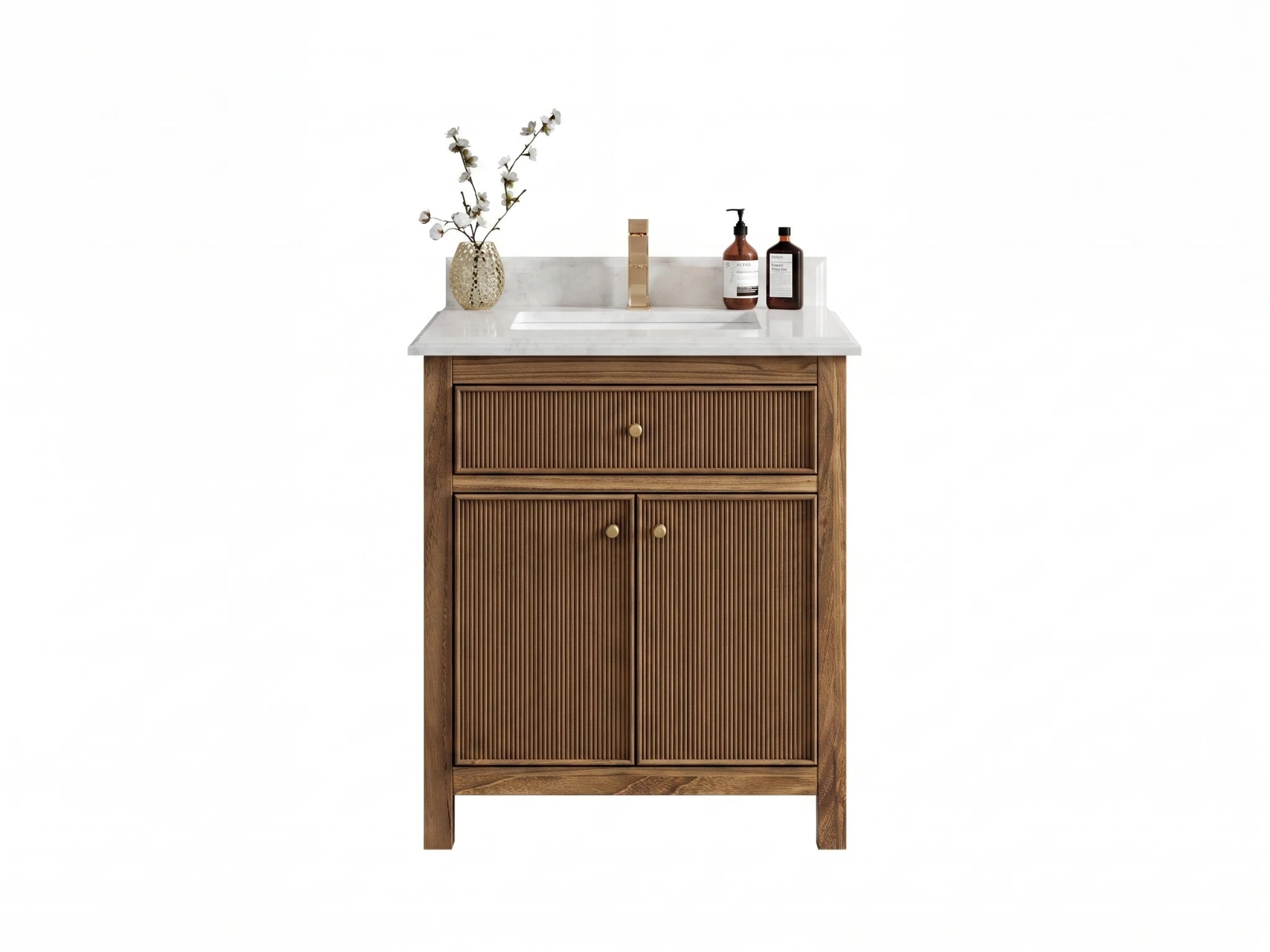 Sonoma Teak Wood 30 in. W x 22 in. D Single Sink Bathroom Vanity