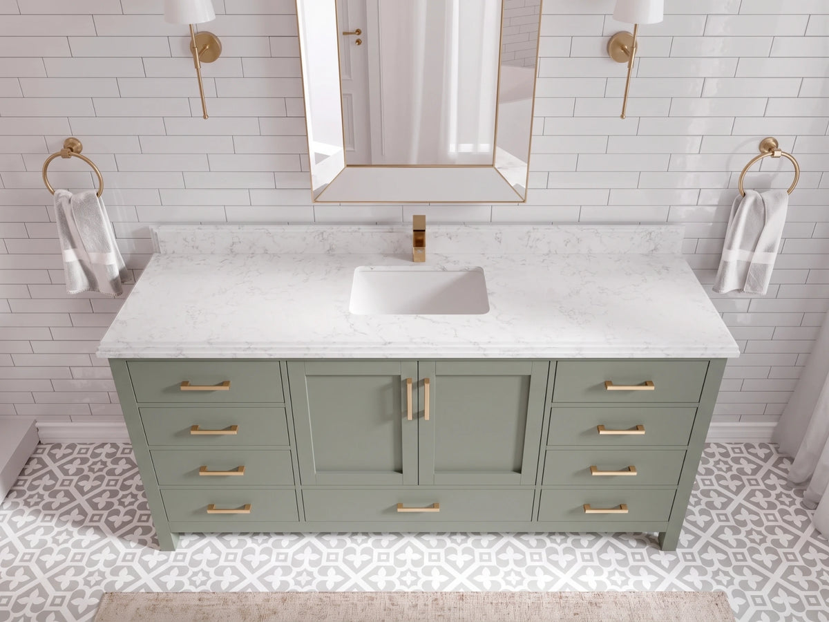 Malibu 72 in. W x 22 in. D Single Sink Bathroom Vanity