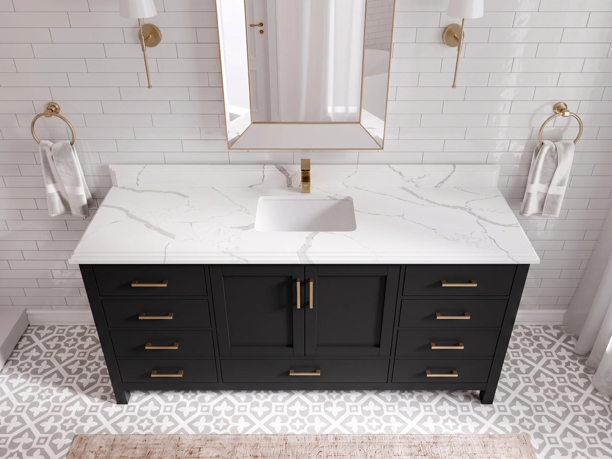 Malibu 72 in. W x 22 in. D Single Sink Bathroom Vanity