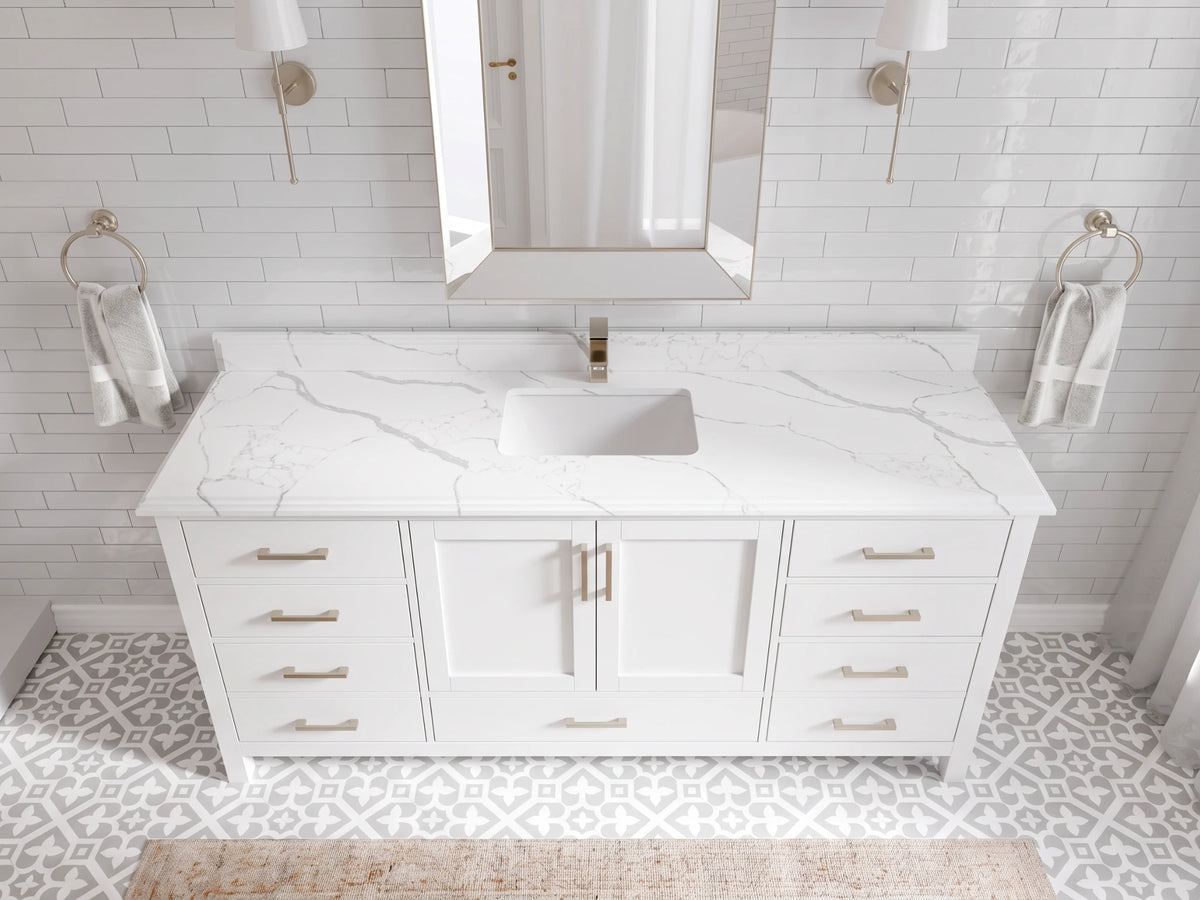 Malibu 72 in. W x 22 in. D Single Sink Bathroom Vanity