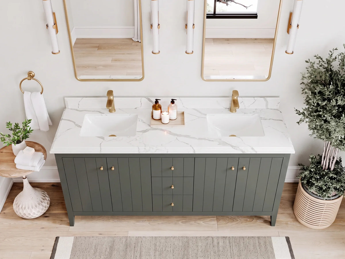 Atlanta 72 in. W x 22 in. D Double Sink Bathroom Vanity