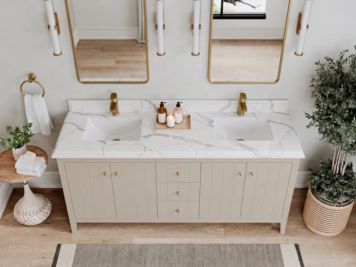Atlanta 72 in. W x 22 in. D Double Sink Bathroom Vanity