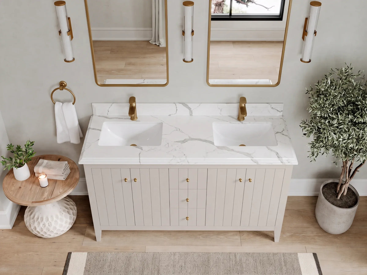 Atlanta 60 in. W x 22 in. D Double Sink Bathroom Vanity